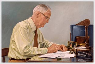 Dad at His Desk